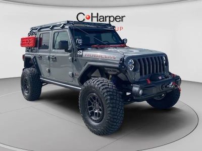 2021 Jeep Wrangler Unlimited Rubicon in Sting-Gray Clearcoat — front three-quarter view