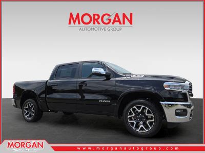 2026 Ram 1500 Laramie in Black — front three-quarter view