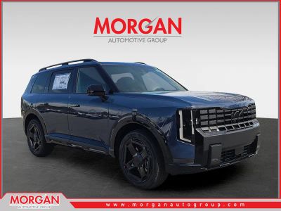 2027 Kia Telluride X-Line EX in Midnight Lake Blue — front three-quarter view