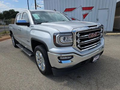 2018 GMC Sierra 1500 SLT in Quicksilver Metallic — front three-quarter view