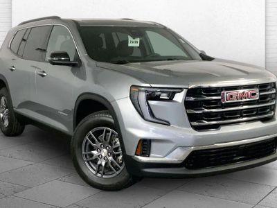 2025 GMC Acadia Elevation in Sterling Metallic — front three-quarter view