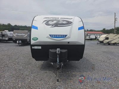 2020 Forest River RV Alpha wolf — rear three-quarter view