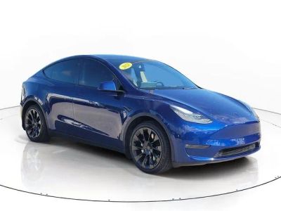2021 Tesla Model Y — rear three-quarter view