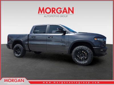 2026 Ram 1500 Rebel in Gray — front three-quarter view