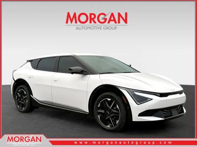 2025 Kia EV6 Wind in Glacier White Pearl — front three-quarter view