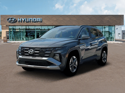 2026 Hyundai TUCSON SEL Premium FWD in Ecotronic Gray — front three-quarter view