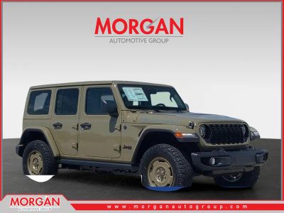 2026 Jeep Wrangler Willys in Green — front three-quarter view