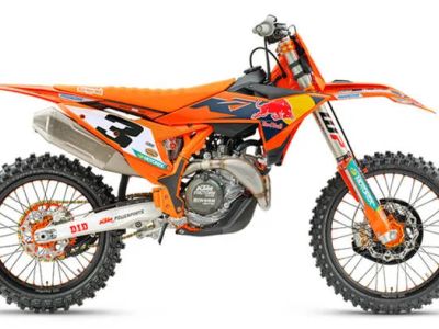 2026 KTM 450 SX-F FE — front three-quarter view