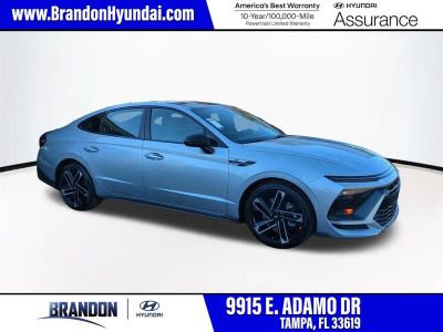 2026 Hyundai SONATA N Line in Silver — front three-quarter view