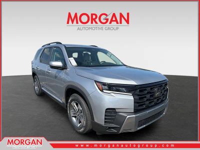 2026 Honda Pilot EX-L in Solar Silver Metallic — front three-quarter view
