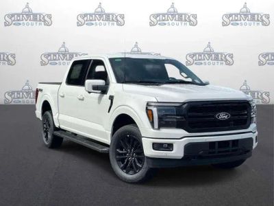 2026 Ford F-150 Lariat in White — front three-quarter view