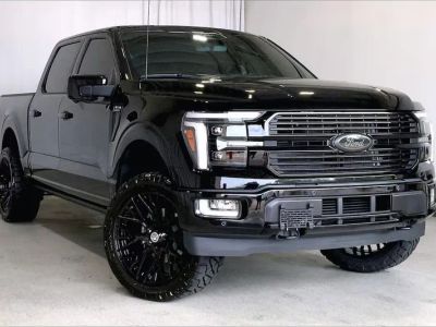 2025 Ford F-150 in Agate Black Metallic — front three-quarter view