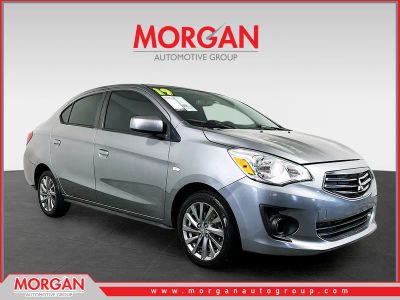 2019 Mitsubishi Mirage G4 ES in Gray — front three-quarter view