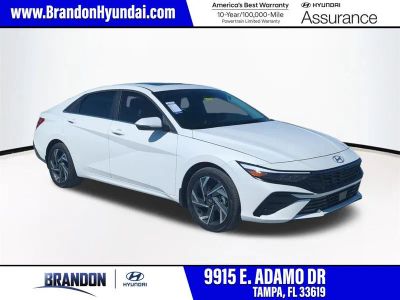 2026 Hyundai ELANTRA HYBRID Limited in White — front three-quarter view