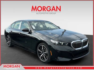2026 BMW 5 Series 530i in Black — front three-quarter view