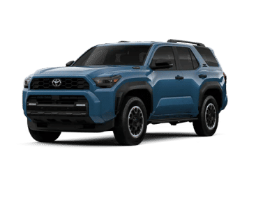 2026 Toyota 4Runner i-FORCE MAX 4Runner TRD Off-Road Premium in Heritage Blue — front three-quarter view