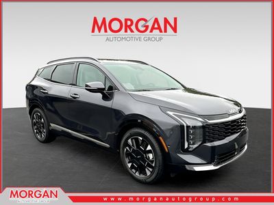 2026 Kia Sportage SX-Prestige in Gray — front three-quarter view