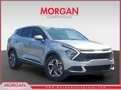 2025 Kia Sportage LX in Steel Gray — front three-quarter view
