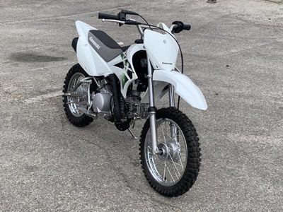 2026 Kawasaki KLX110R in BRIGHT WHITE — front three-quarter view