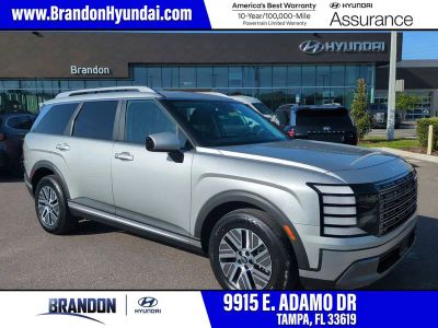 2026 Hyundai PALISADE HYBRID SEL in Silver — front three-quarter view
