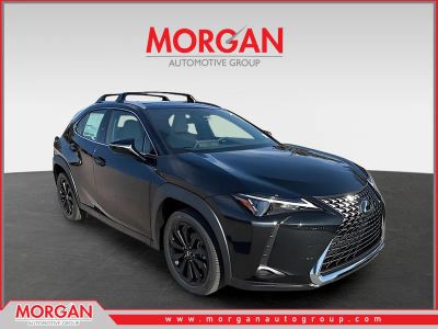 2025 Lexus UX 300h in Caviar — front three-quarter view