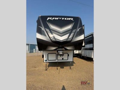 2022 Keystone RV Raptor — front three-quarter view