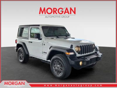 2026 Jeep Wrangler Sport S in Bright White Clearcoat — front three-quarter view