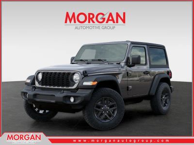 2026 Jeep Wrangler Sport S in Gray — front three-quarter view