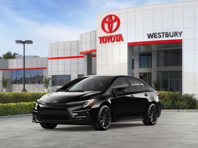 2026 Toyota Corolla SE in Midnight Black Metallic — front three-quarter view