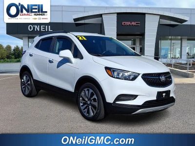 2021 Buick Encore Preferred in (Includes (Mdp) Anthracite Lower Exterior Accent Color, Paint Code W598f.) — front three-quarter view