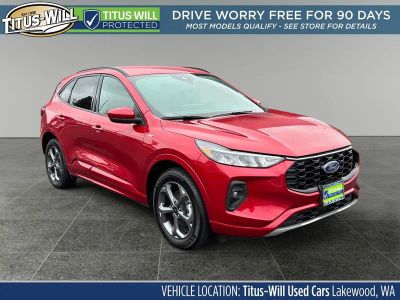 2023 Ford Escape ST-Line Select in Red Metallic — front three-quarter view