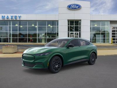 2026 Ford Mustang Mach-E Premium in Eruption Green Metallic — front three-quarter view