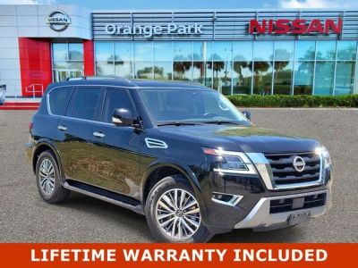2023 Nissan Armada SL in Black — front three-quarter view