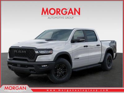 2026 Ram 1500 Rebel in White — front three-quarter view