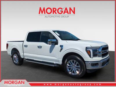 2026 Ford F-150 Lariat in White — front three-quarter view