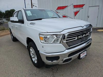 2024 RAM 1500 Laramie in Bright White Clearcoat — front three-quarter view