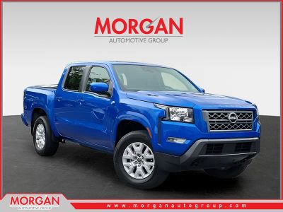 2024 Nissan Frontier SV in Blue — front three-quarter view