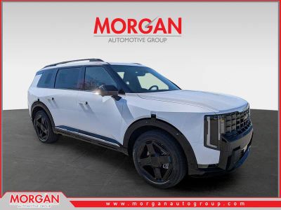 2027 Kia Telluride X-Line SX-Prestige in Glacial White Pearl — front three-quarter view