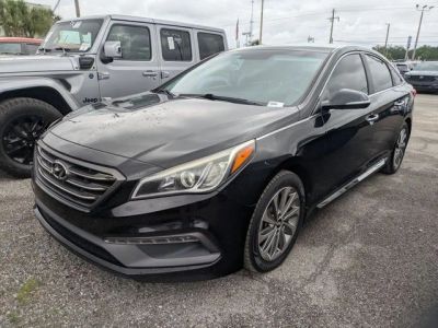 2015 Hyundai Sonata Sport in Black — front three-quarter view