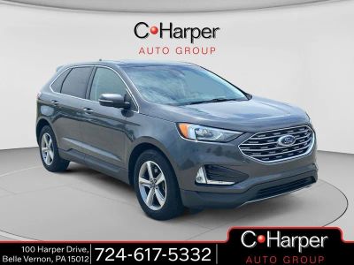 2019 Ford Edge SEL in Magnetic — front three-quarter view