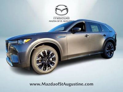 2026 Mazda CX-90 PHEV Premium Plus in Gray — front three-quarter view