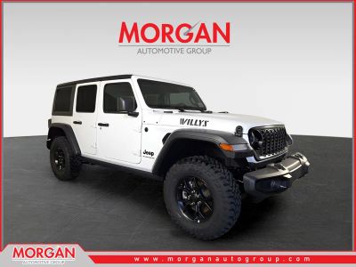 2026 Jeep Wrangler Willys in White — front three-quarter view