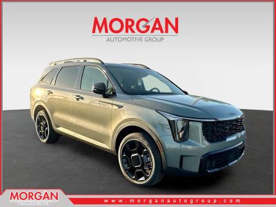2026 Kia Sorento X-Line EX in Green — front three-quarter view