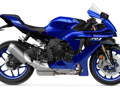 2026 Yamaha YZF-R1 in Team Yamaha Blue — front three-quarter view