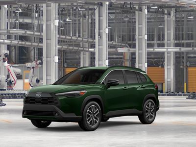 2026 Toyota Corolla Cross XLE in Cypress — front three-quarter view