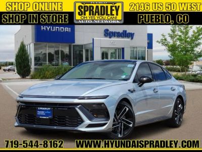 2025 Hyundai Sonata N Line in Silver — front three-quarter view