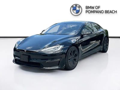 2023 Tesla Model S — rear three-quarter view