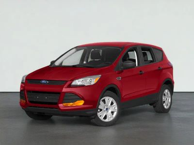 2013 Ford Escape Titanium in Red — front three-quarter view