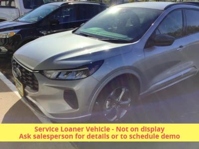2024 Ford Escape ST LINE AWD in Iconic Silver Metallic — front three-quarter view