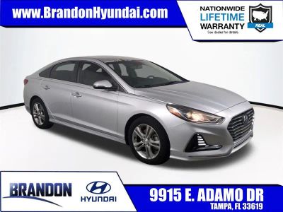 2018 Hyundai Sonata SEL in Silver — front three-quarter view